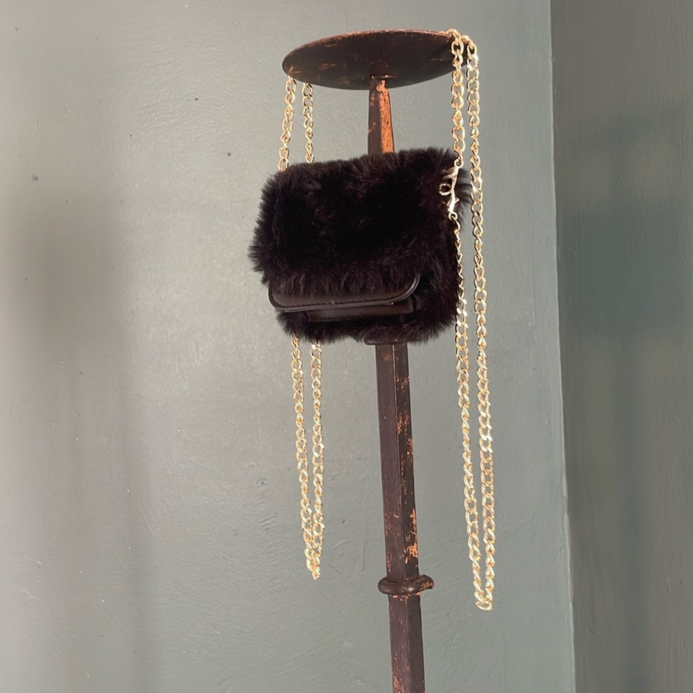 Little fur purse , clutch , or belted purse